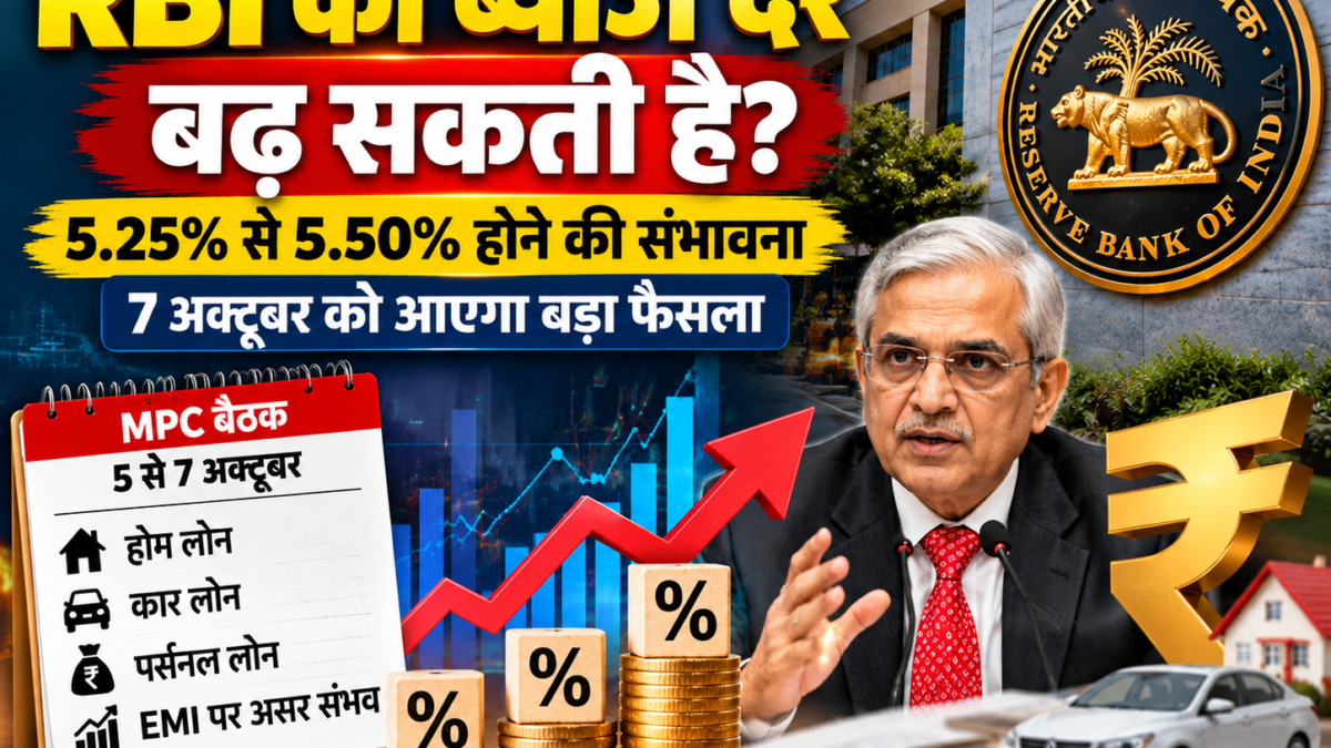 RBI Repo Rate: 5.25% से 5.50% होगी ब्याज दर? 7 अक्टूबर को बड़ा फैसला